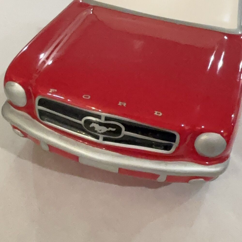 Teleflora Mustang Convertible Car Planter Red Ceramic Ford Licensed ceramic - Picture 2 of 14